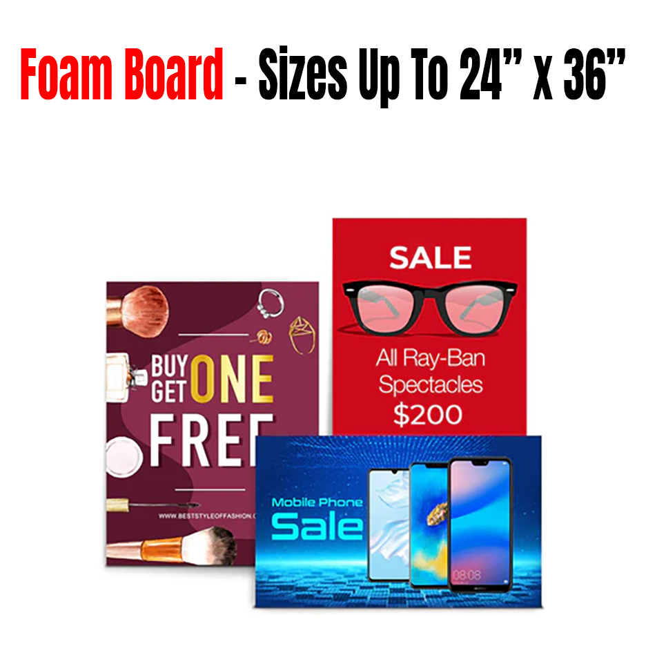 Foam Board - Small Sizes up to 24" x 36"